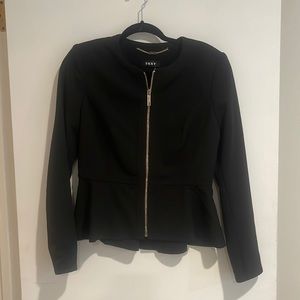 DKNY Black peplum blazer size 6